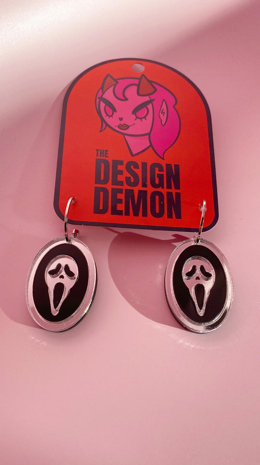 Ghostface Portrait Earrings