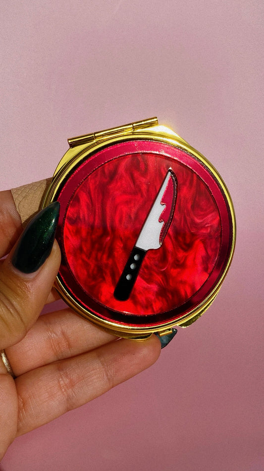 Compact Mirror - Bloody Knife