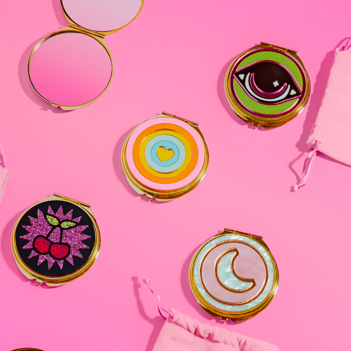 Compact Mirror - Rainbow Pulse