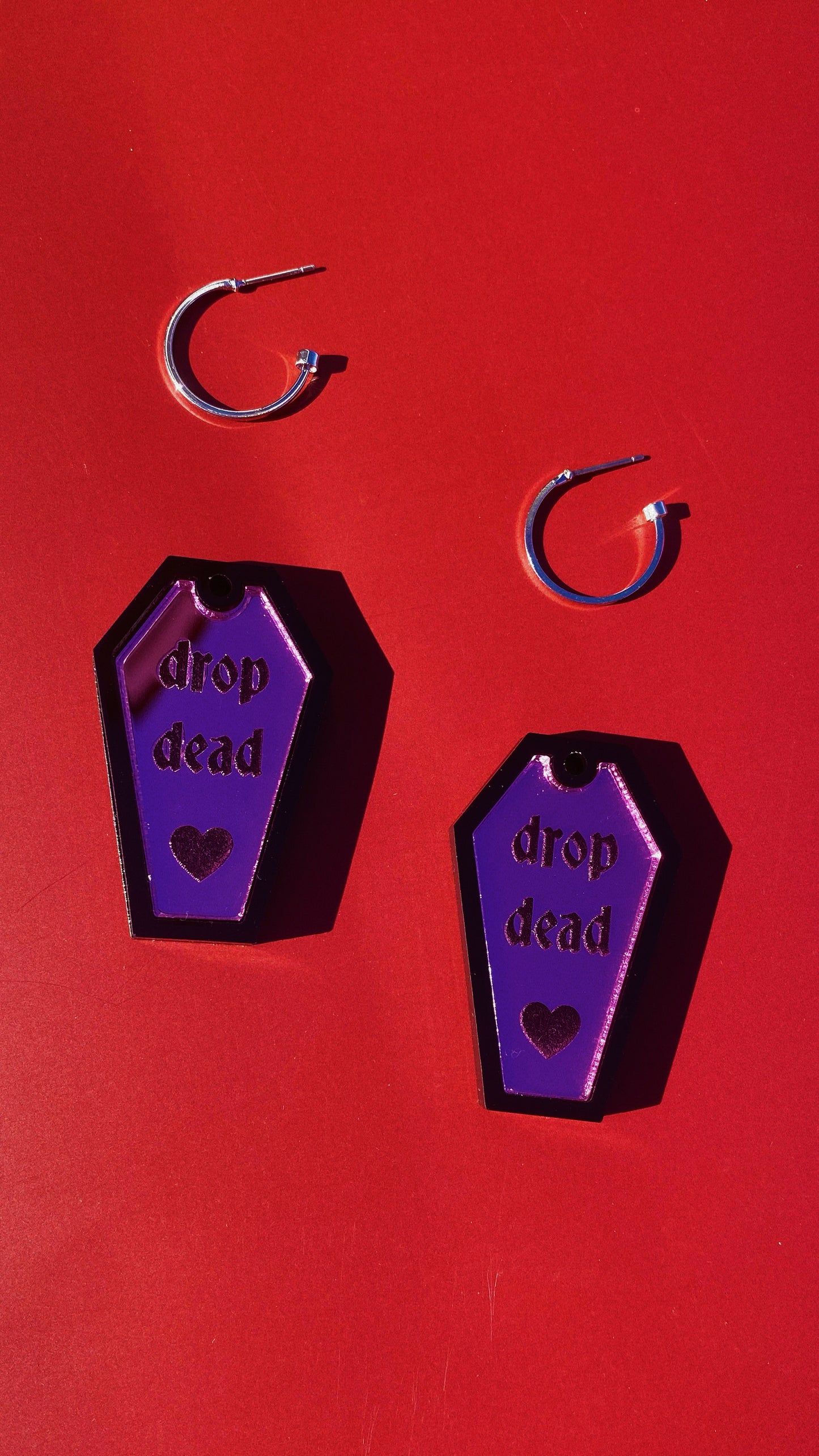 Drop Dead Coffin Earrings