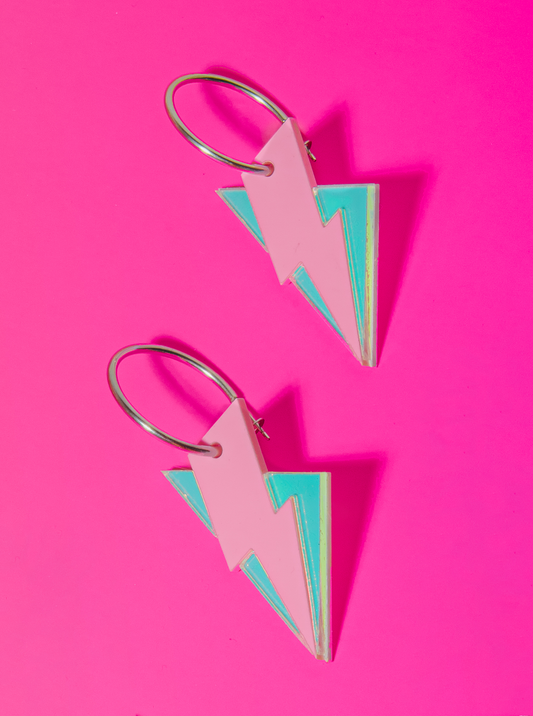 Lightning Bolt Hoops