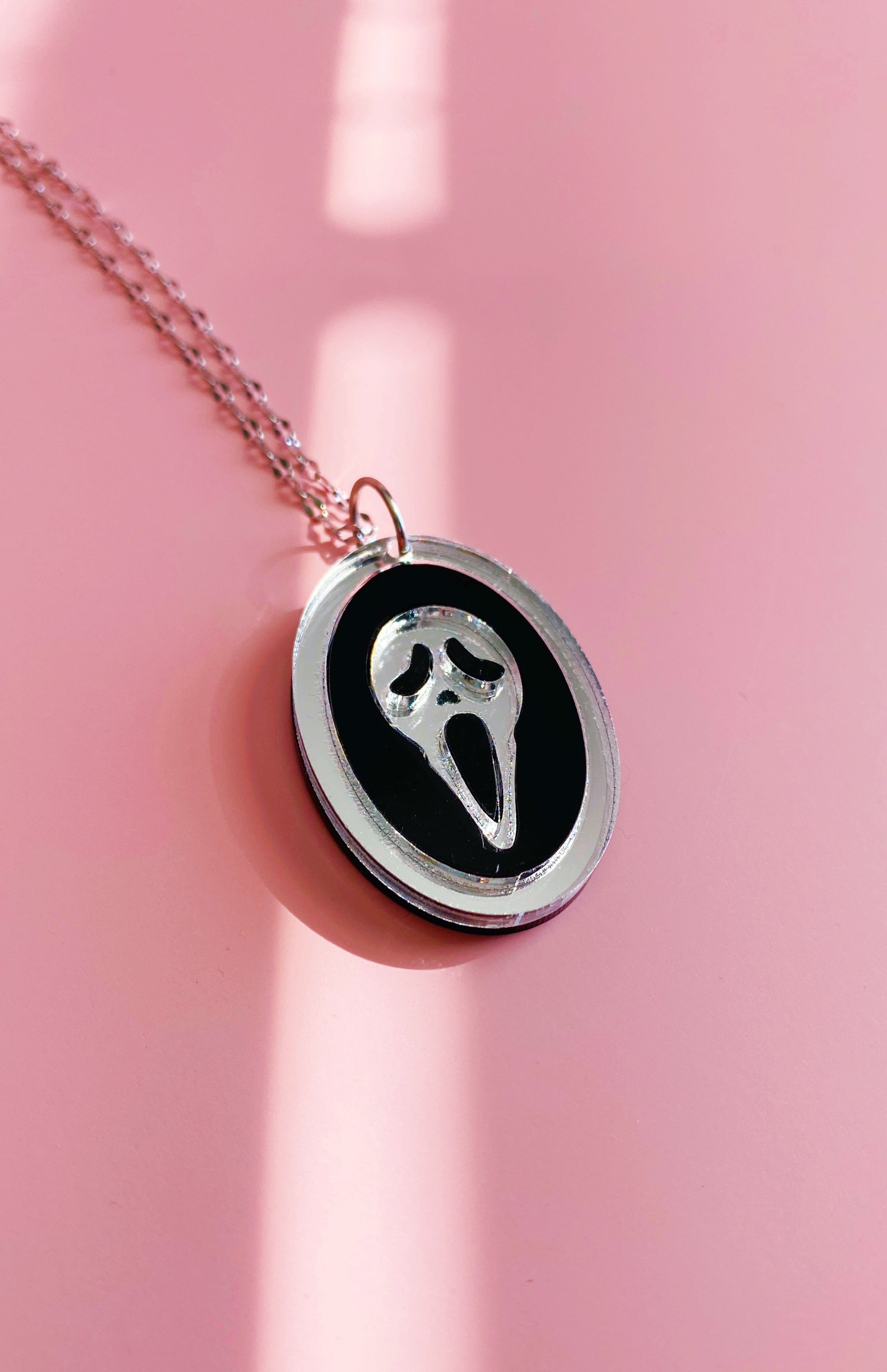 Ghost Face” necklace – Tangerine Kitty